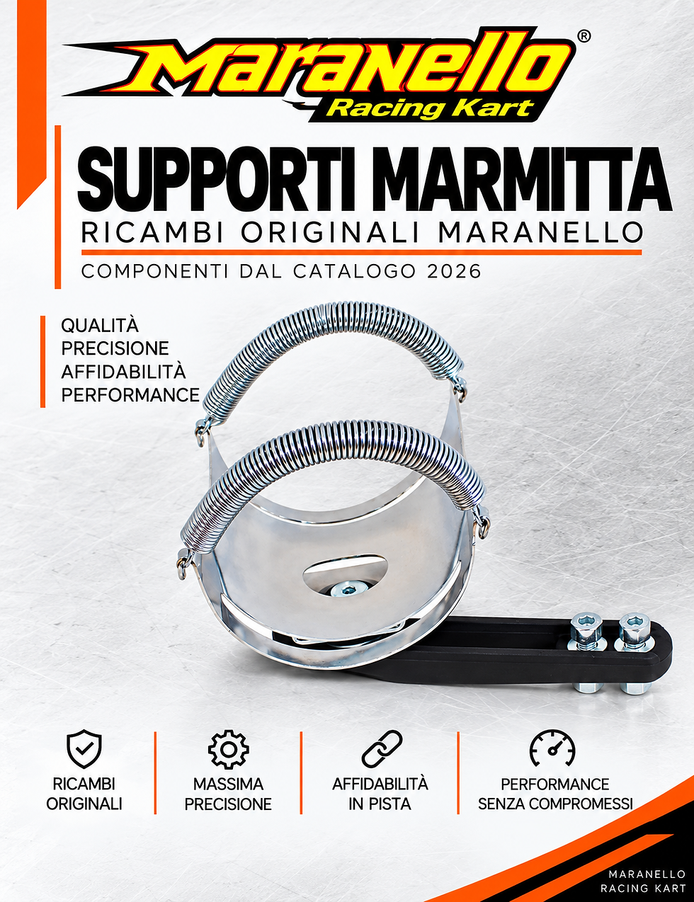 Genuine Maranello Racing Kart exhaust mounts