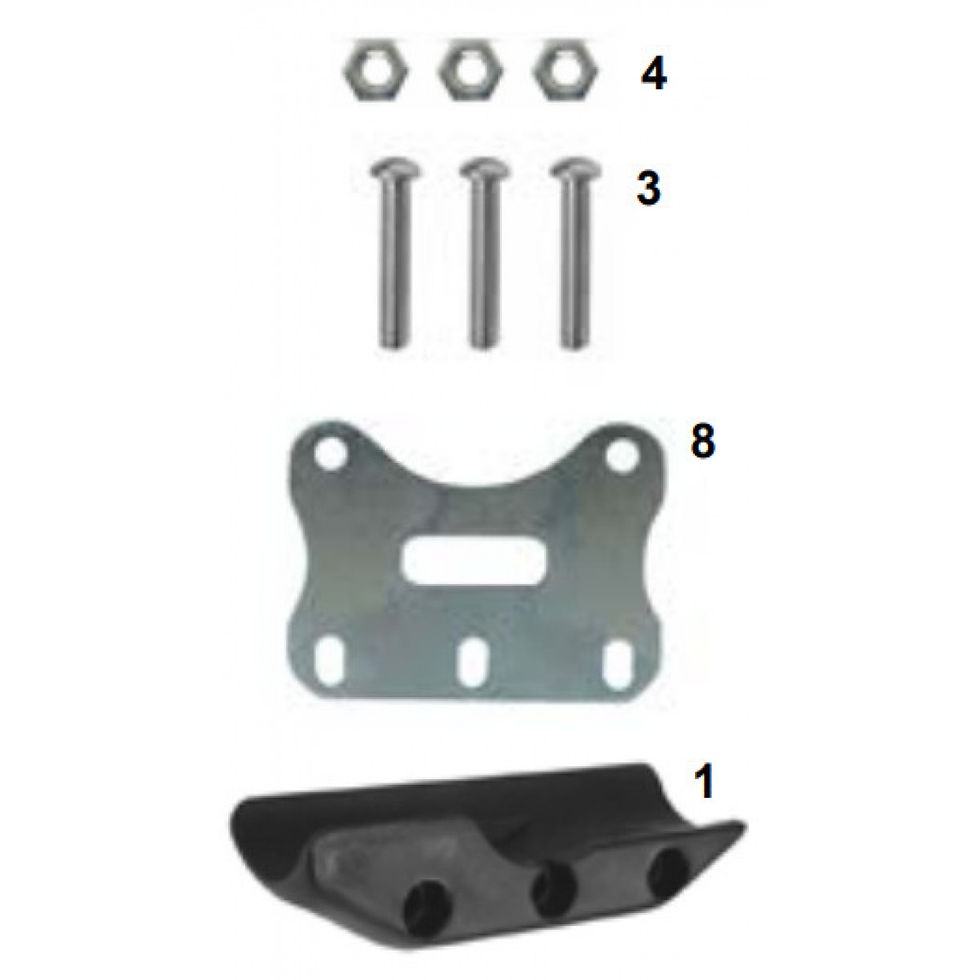 Kit ripara disco Maranello GLM Maranello, kit con piastrina, dadi, viti e gommino di protezione