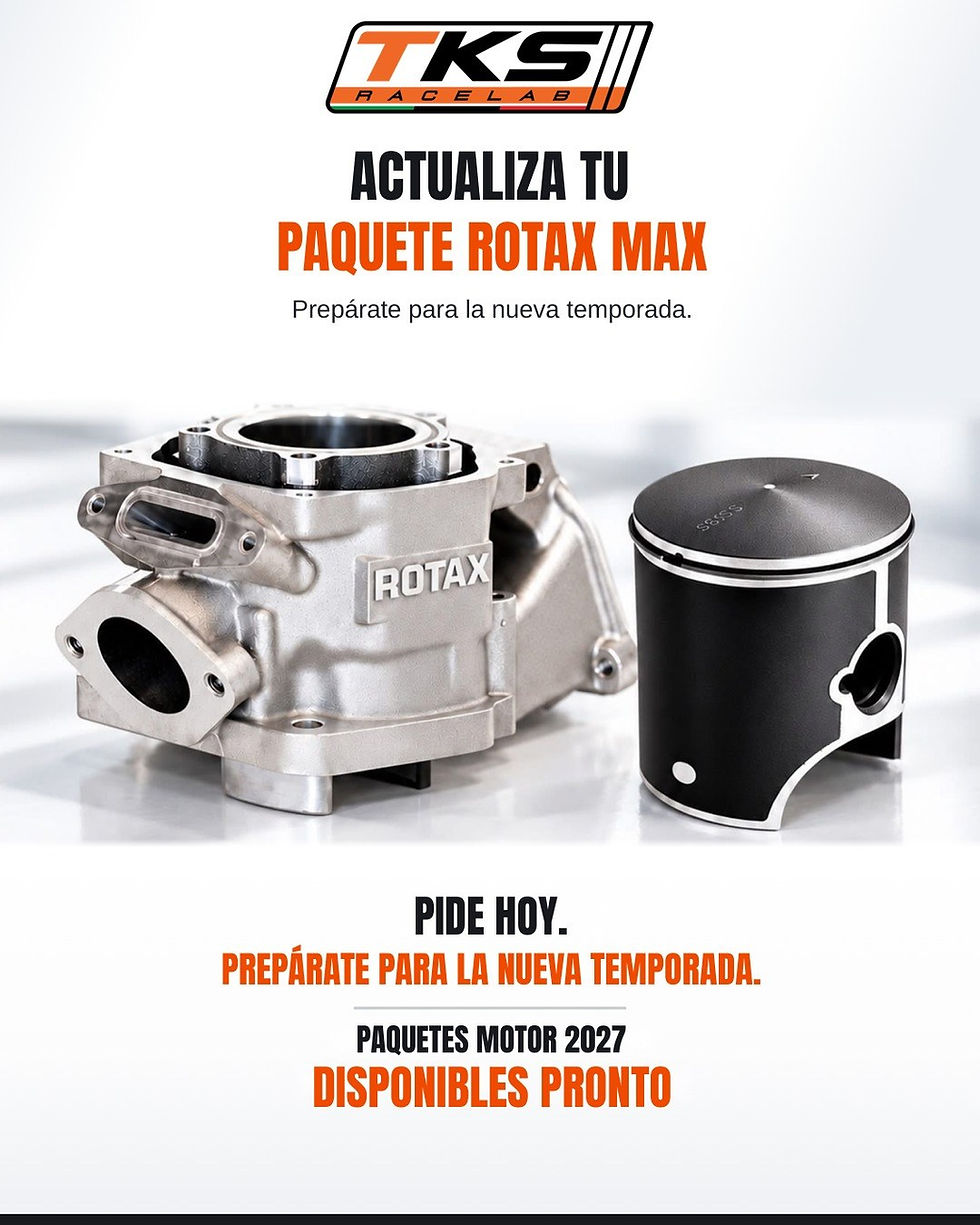 Paquetes de motor Rotax MAX 2027 de TKS RaceLab: cilindro Plasma Rotax y pistón