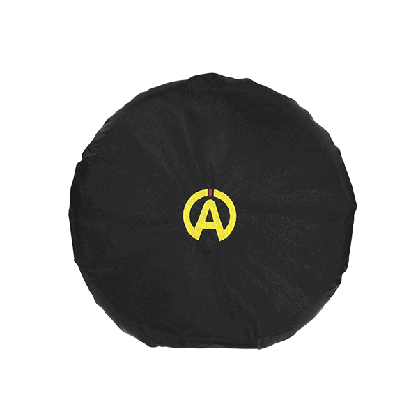 Copri-volante Alfano A-561 nero con logo giallo per volanti kart da 32 cm