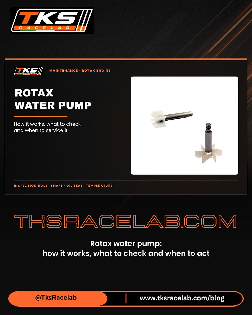 TKS RaceLab cover: Rotax water pump, how it works and what to check