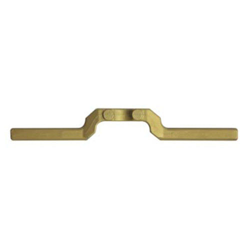 Poggiapiedi regolabile in alluminio color oro Maranello, barra piatta con doppio foro di regolazione al centro