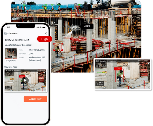 Safety Compliance Monitoring with Drone AI under LAE Hong Kong