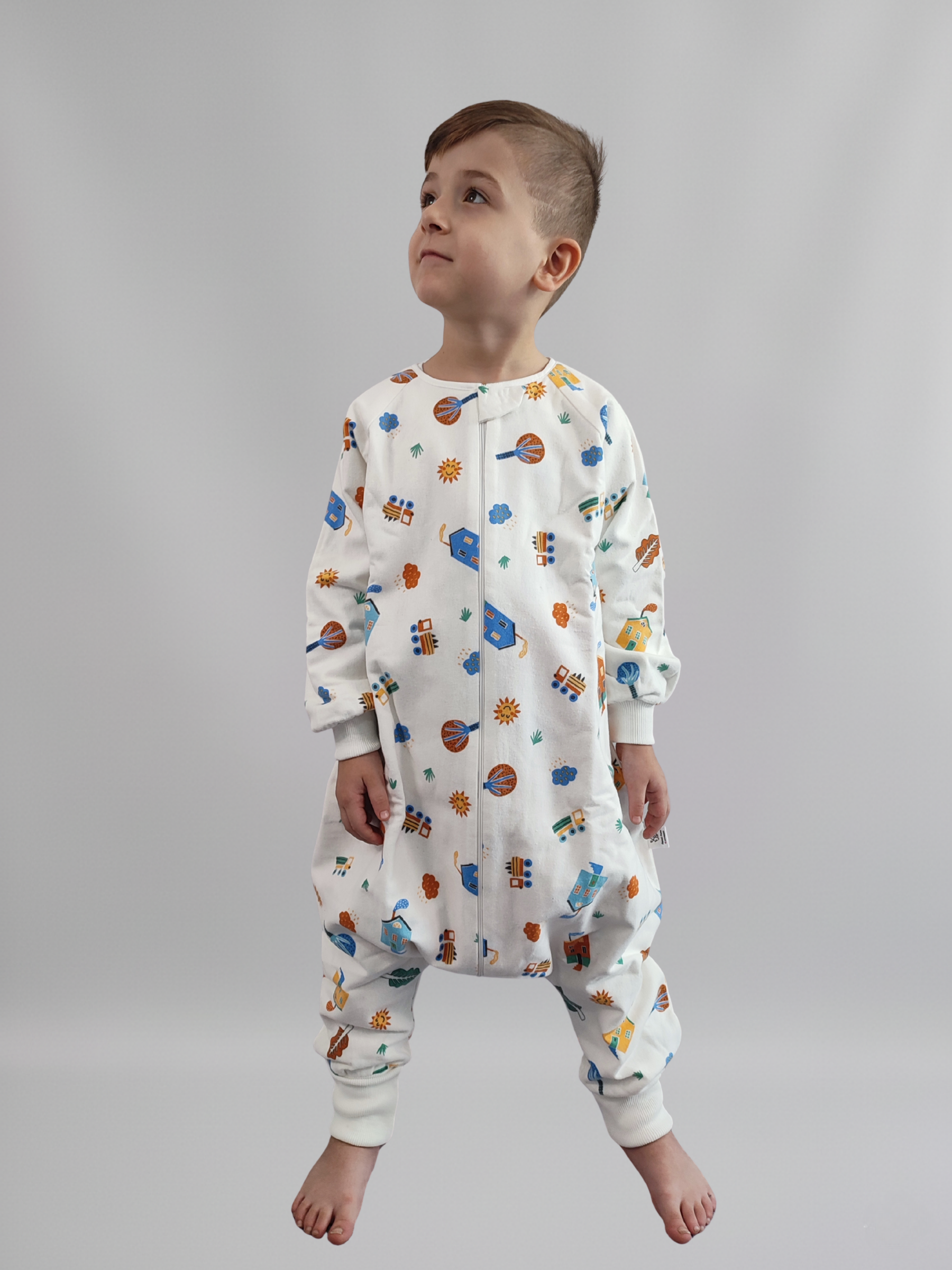 Pamuk Pazen Bebek Çocuk Uyku Tulumu %100 Pamuk 20-24 Derece 1 Tog