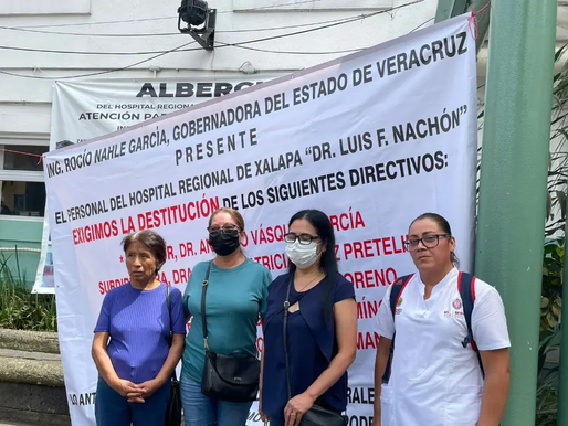 Denuncian acoso laboral y discriminación contra enfermeras en el Hospital Luis F. Nachón de Xalapa