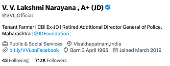 JD సర్ యొక్క ట్విట్టర్ ప్రొఫైల్