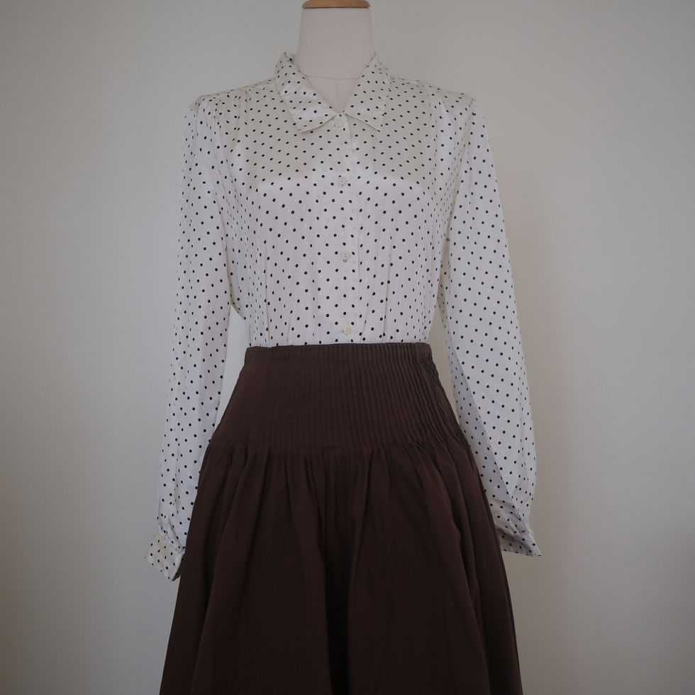 Thumbnail: black and white polka dots top