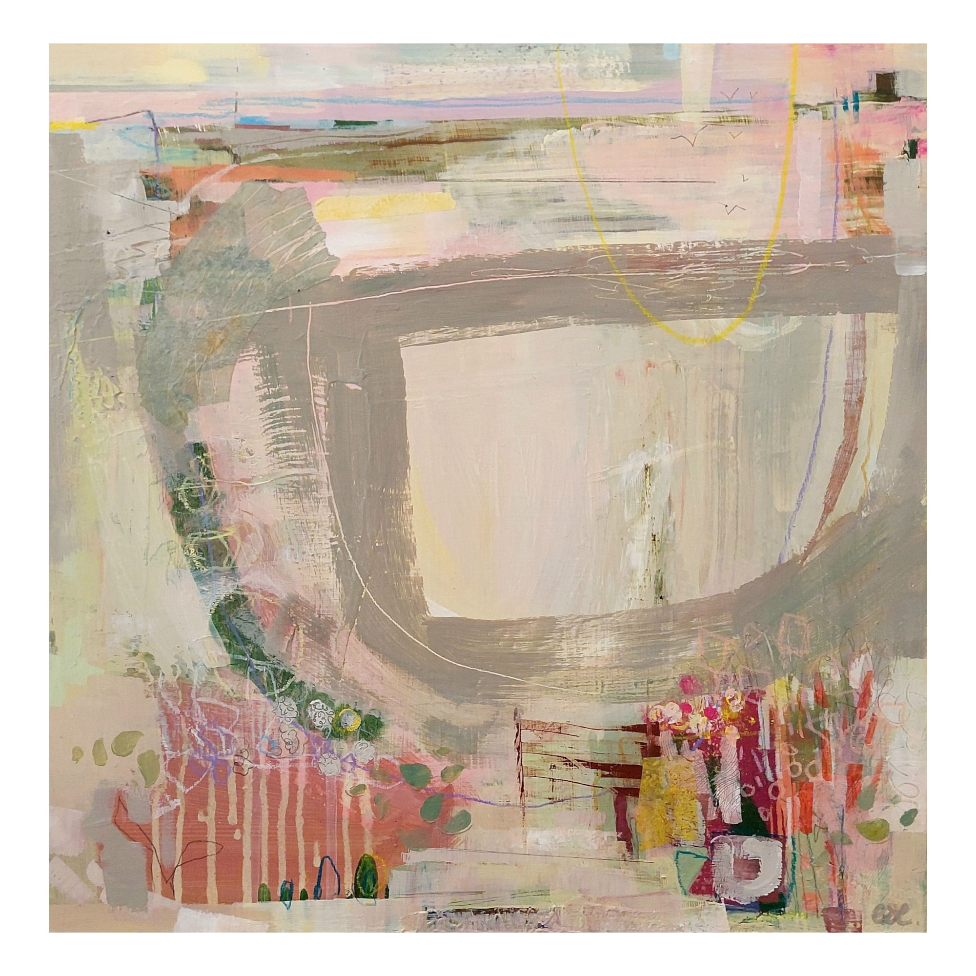 Peaches and cream - 40 x 40cm (16 x 16 inch)