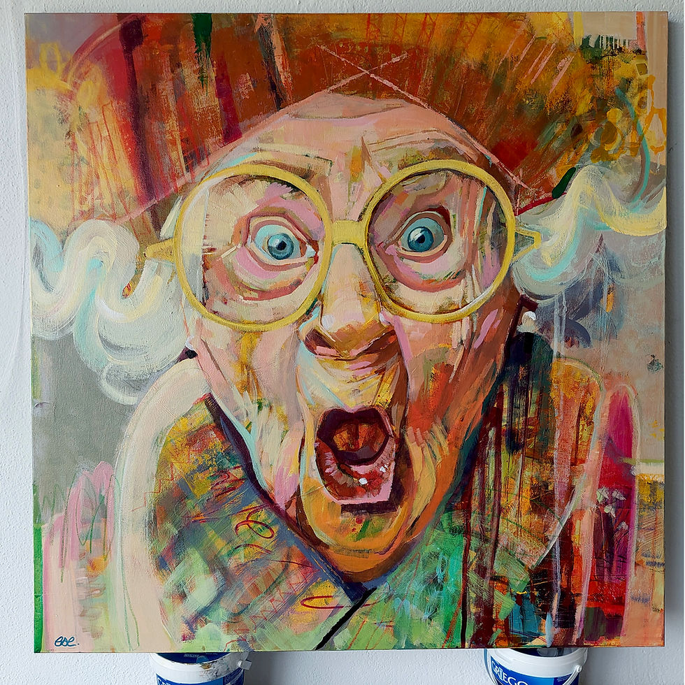 Thumbnail: ´And then she said...¨(Maud) - 80 x 80cm (32 x 32 inch)