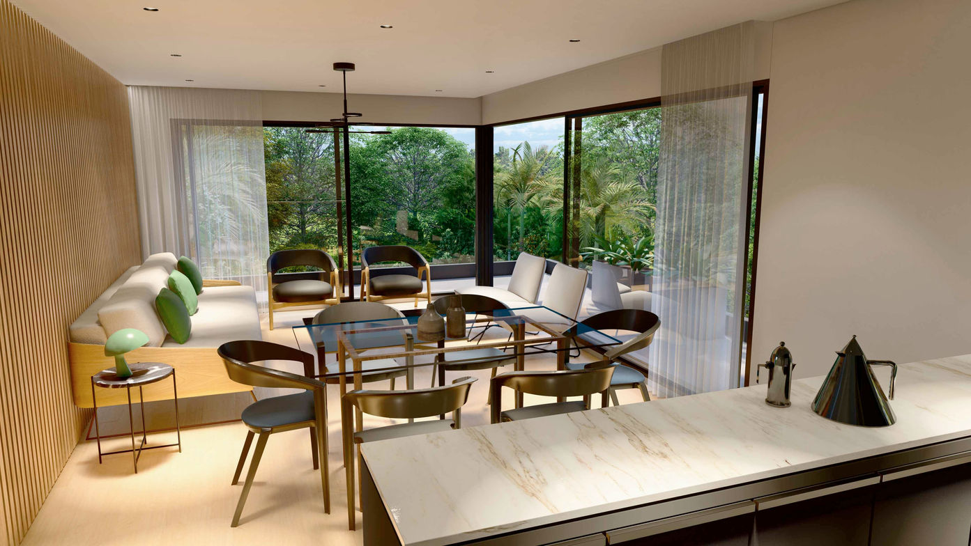 Ejemplo de living comedor de Polo Parc