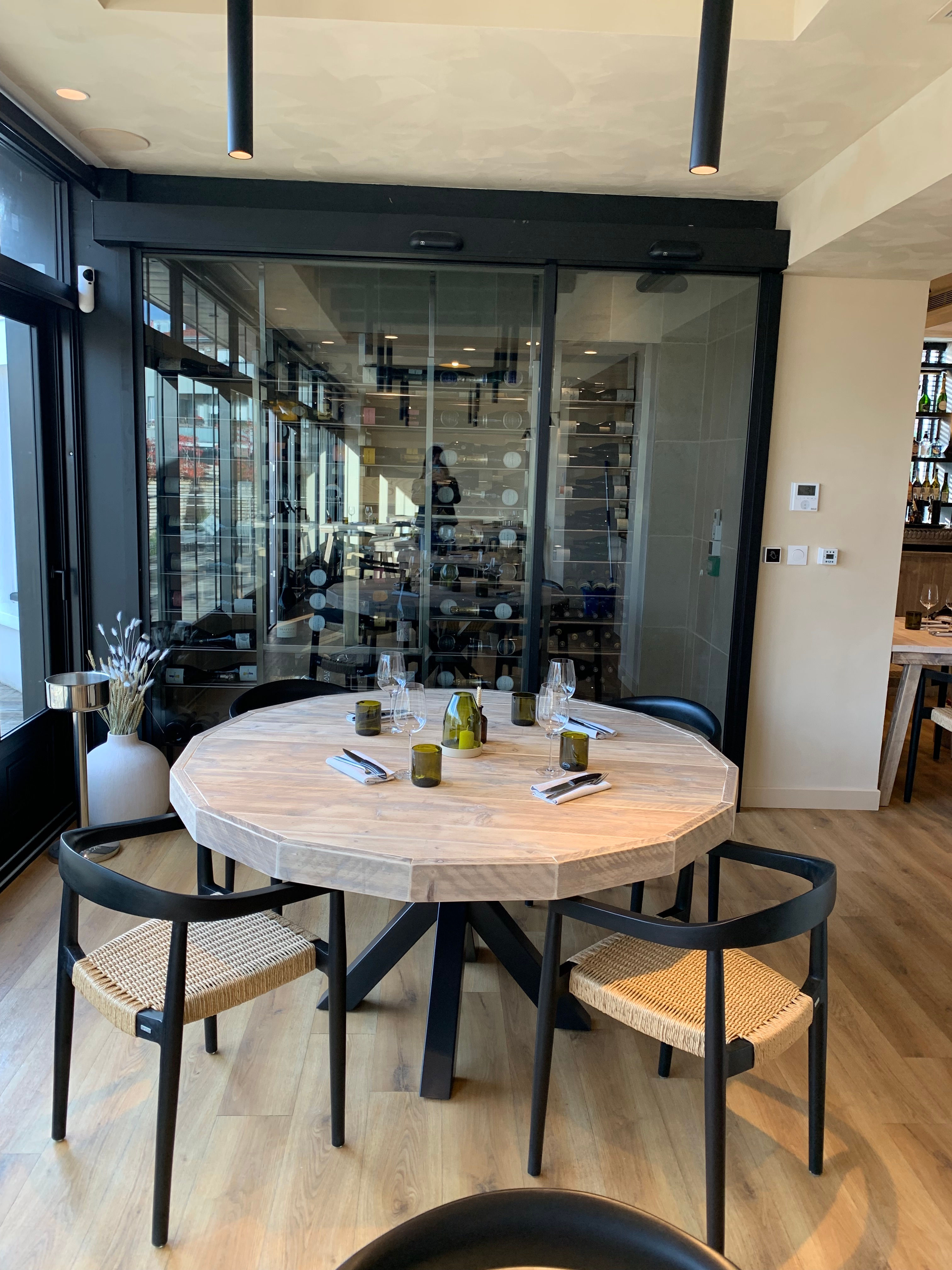 Table ronde Marly Bois d'échafaudage recyclé