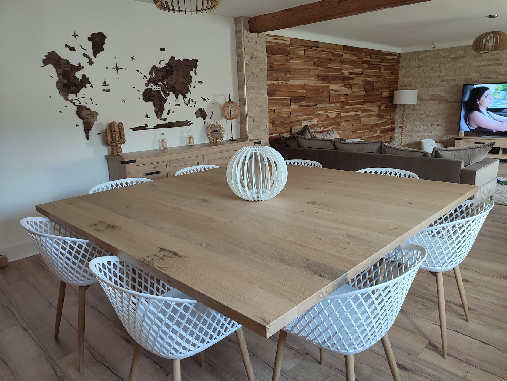 Table carrée Chêne massif