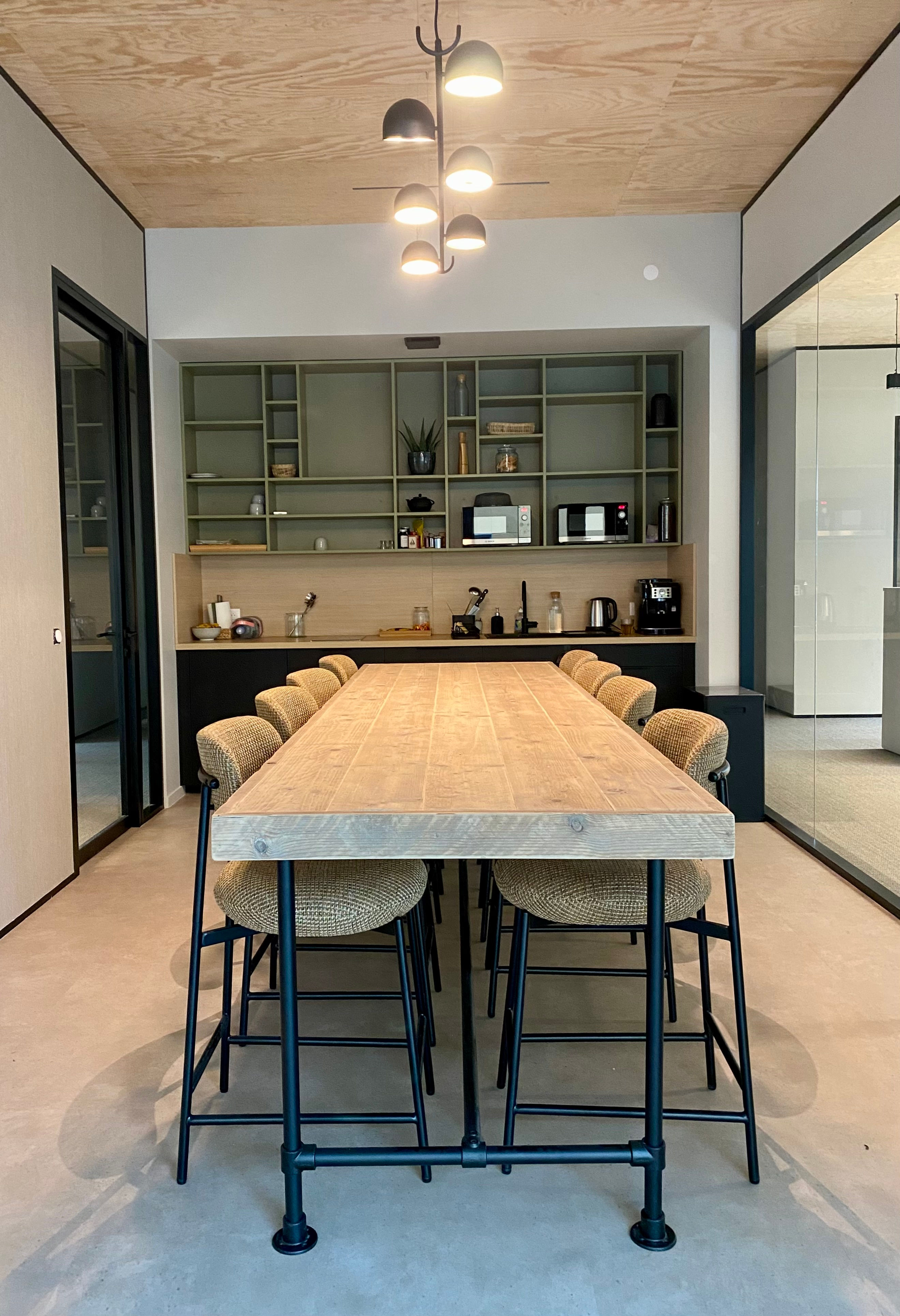 Table rectangulaire Bois d'échafaudage recyclé