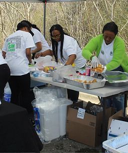 Volunteers at Our First Fundraising Event