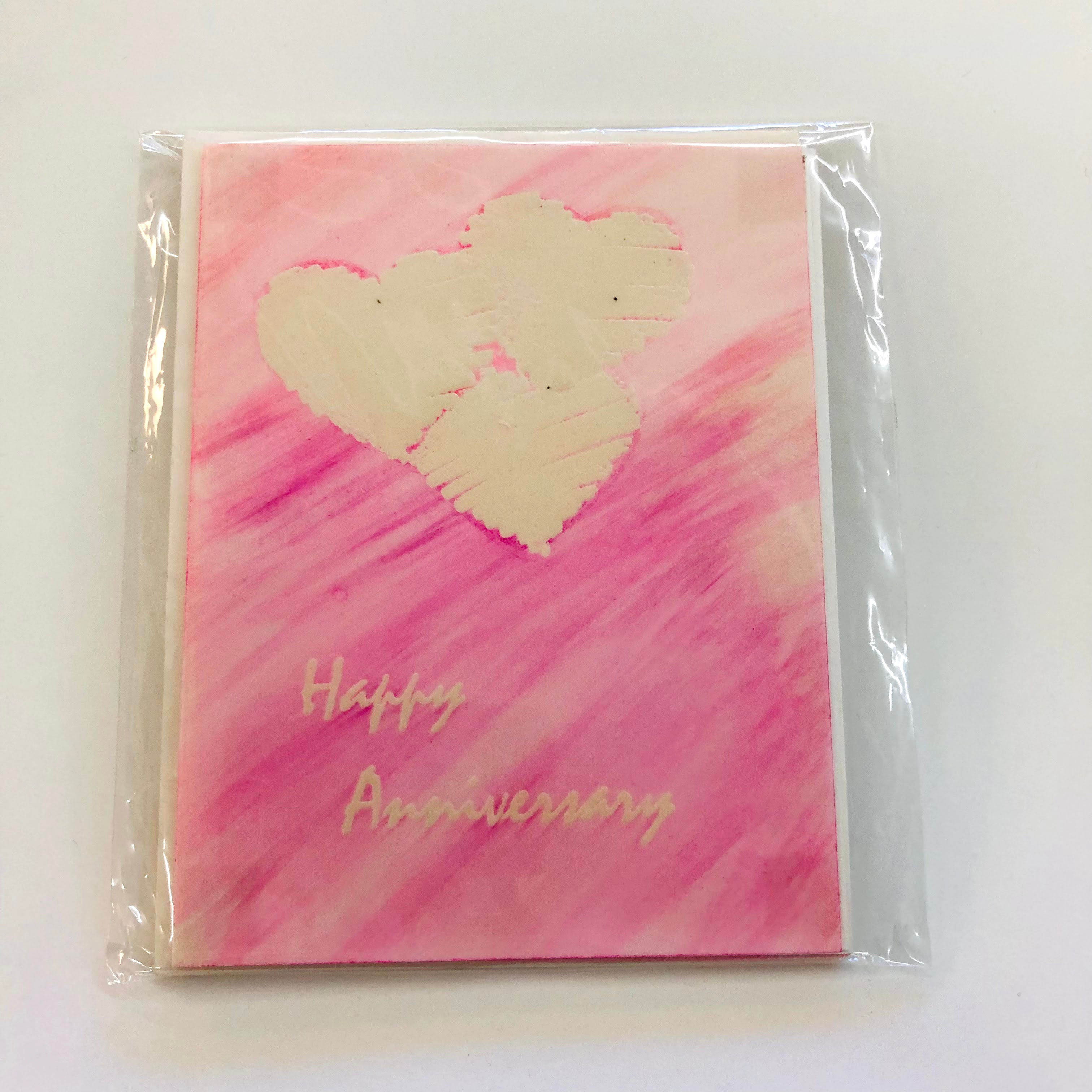 Pink Happy Anniversary Card