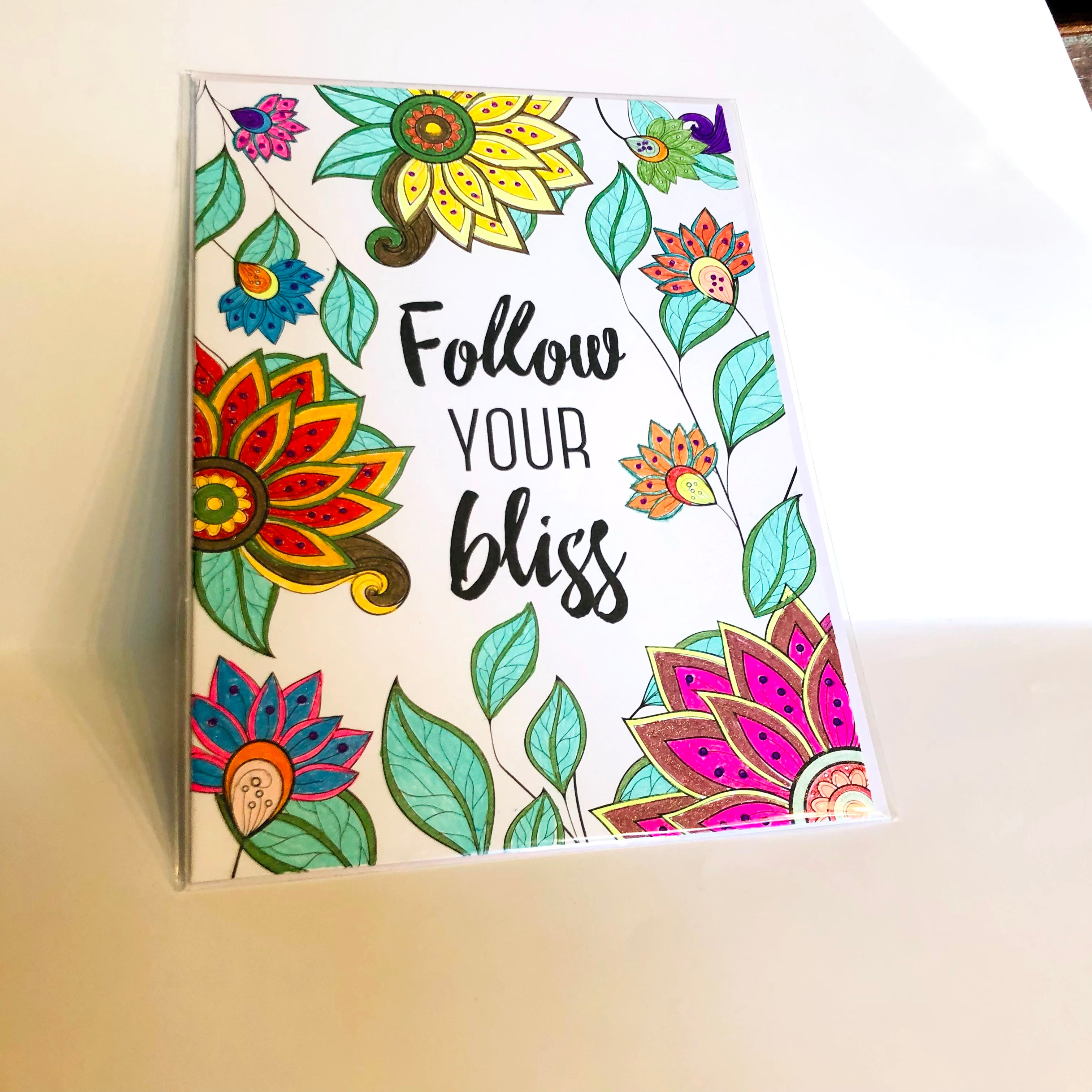 Follow Your Bliss #23 Hand-colored Card
