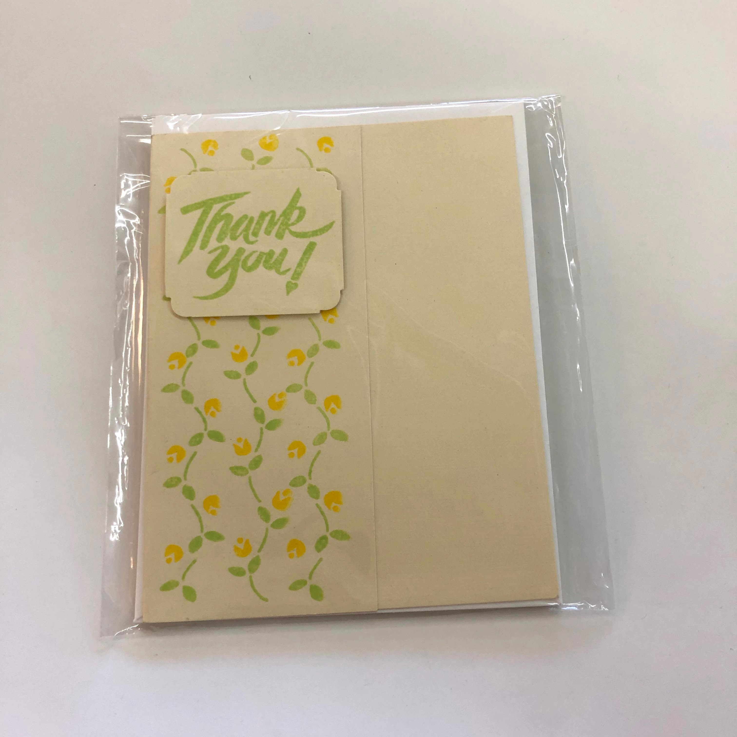 Yellow/Green Thank You Handmade Card