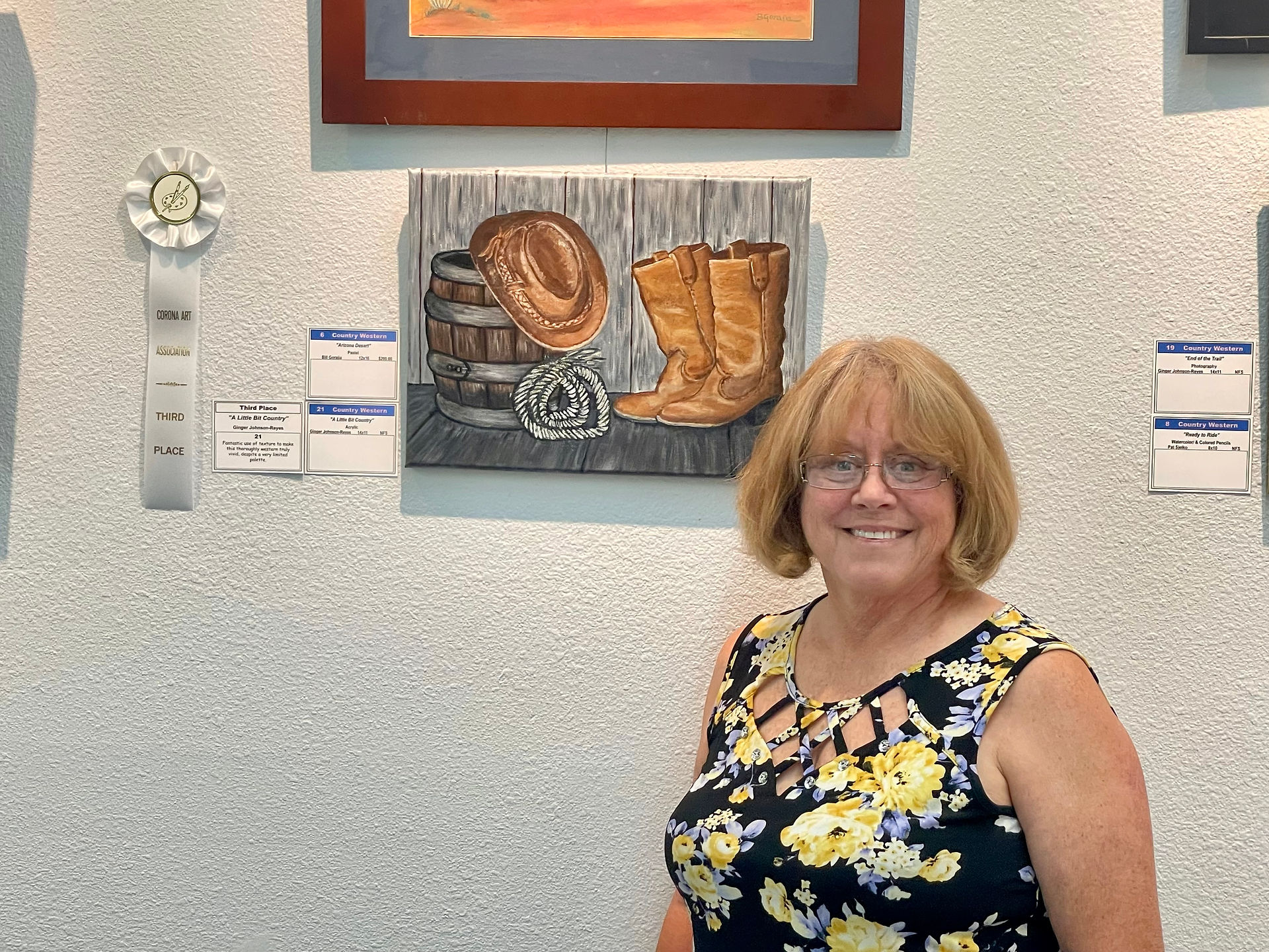 people at artist reception