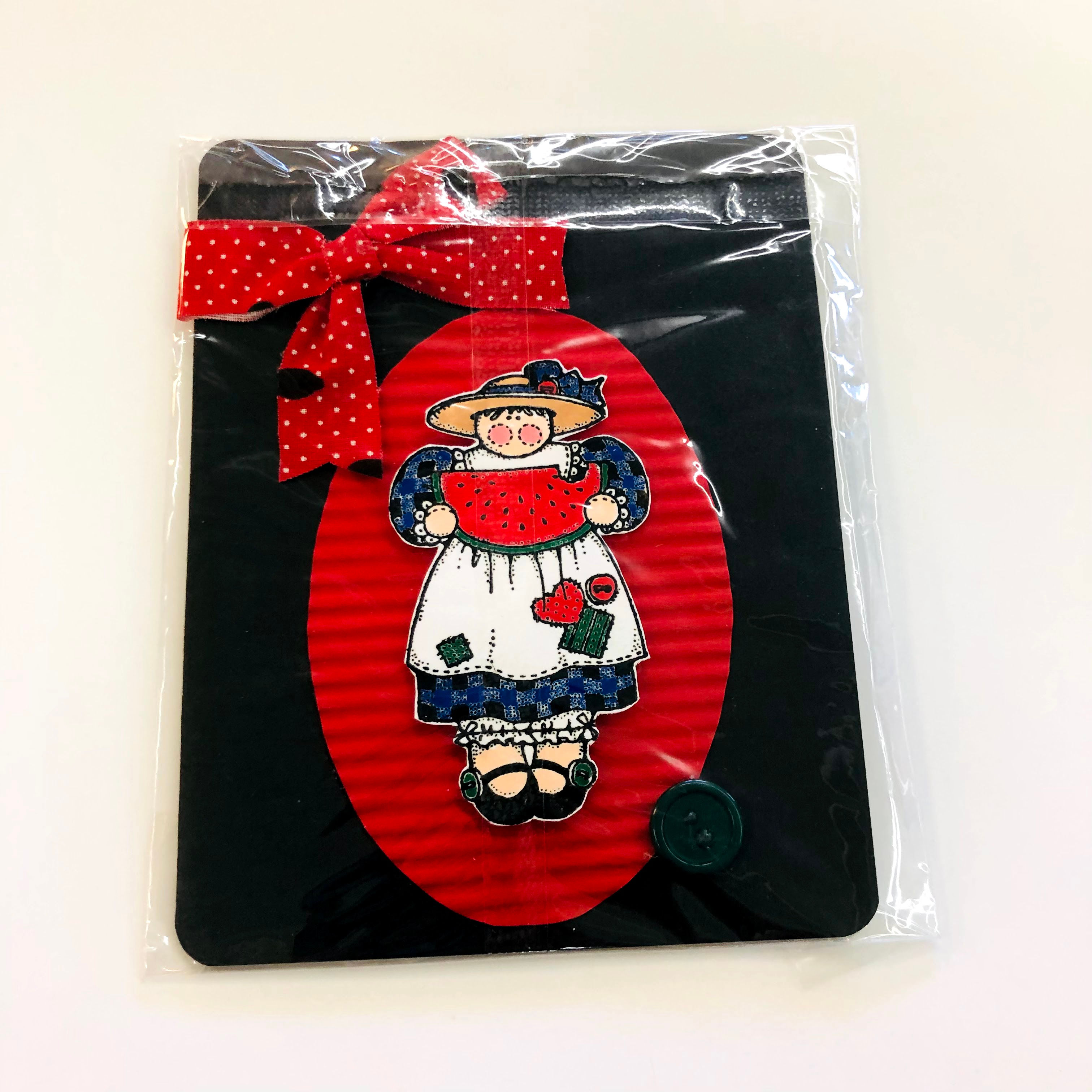 Watermelon/Red Ribbon #164 Handmade Card