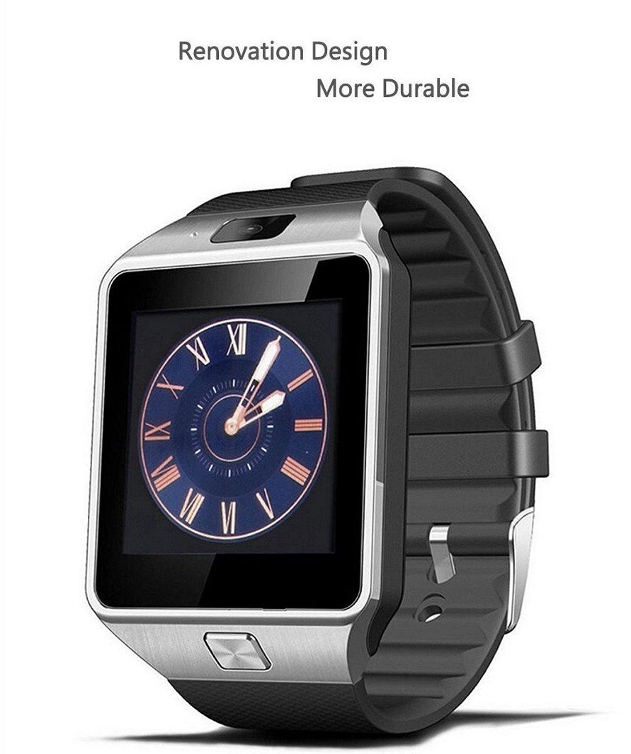 Thumbnail: Dz09 Bluetooth Smart Watch with Camera SIM card slot Pedometer (Silver)
