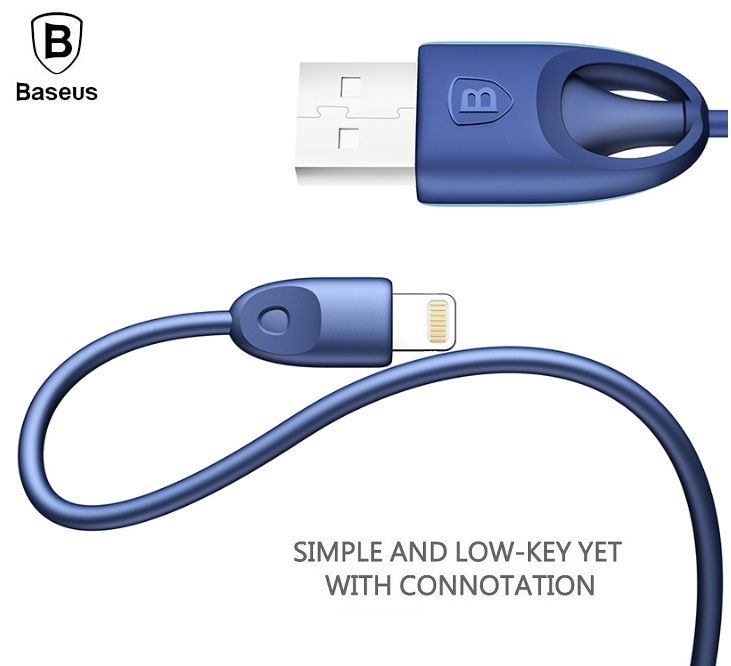 Thumbnail: [Apple MFi Certification] BASEUS Rainbow Lightning Charging Data Cable 5V (Blue)