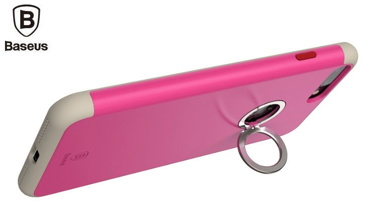 Thumbnail: Baseus Magnetic + Foldable Ring Case,  PC + TPU with Ring & Magnetic (Pink)