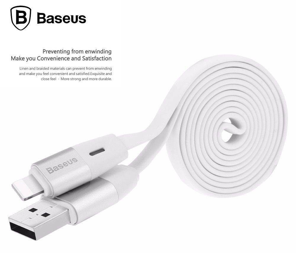 [ Apple MFI Certified ] Baseus Auto Power-Off Lightning USB Data Cable (Silver)