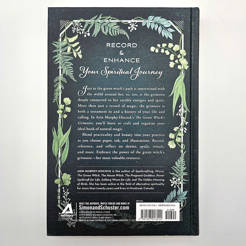 Thumbnail: Back image of Green Witch's Grimoire, The - Your Complete Guide to Creating Your Own Book of Natural Magic