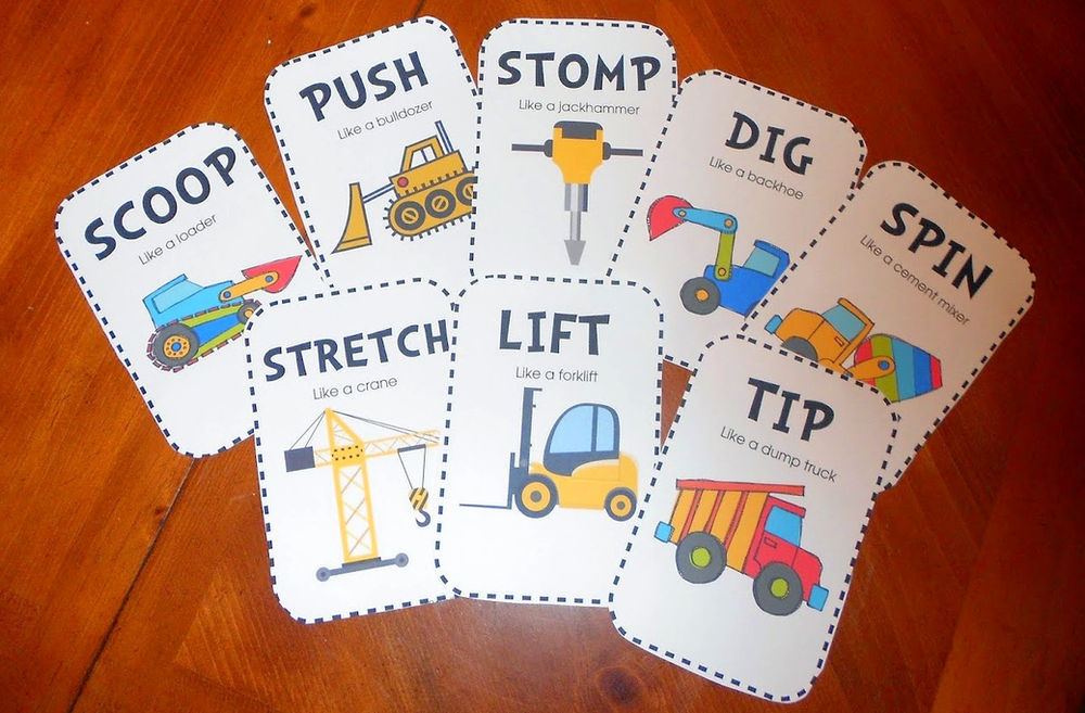 Construction Movement Cards , Construction Movement Cards – SNLI