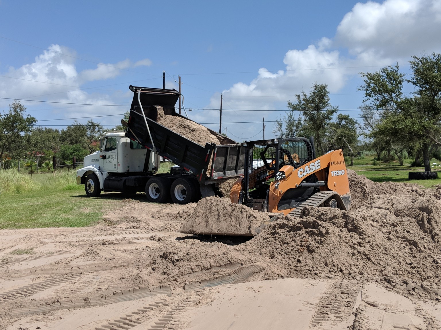 Bulk sand delivered by AAA Digs It