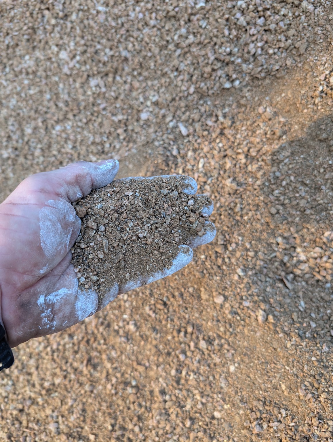 Quarter-inch minus decomposed granite (DG)