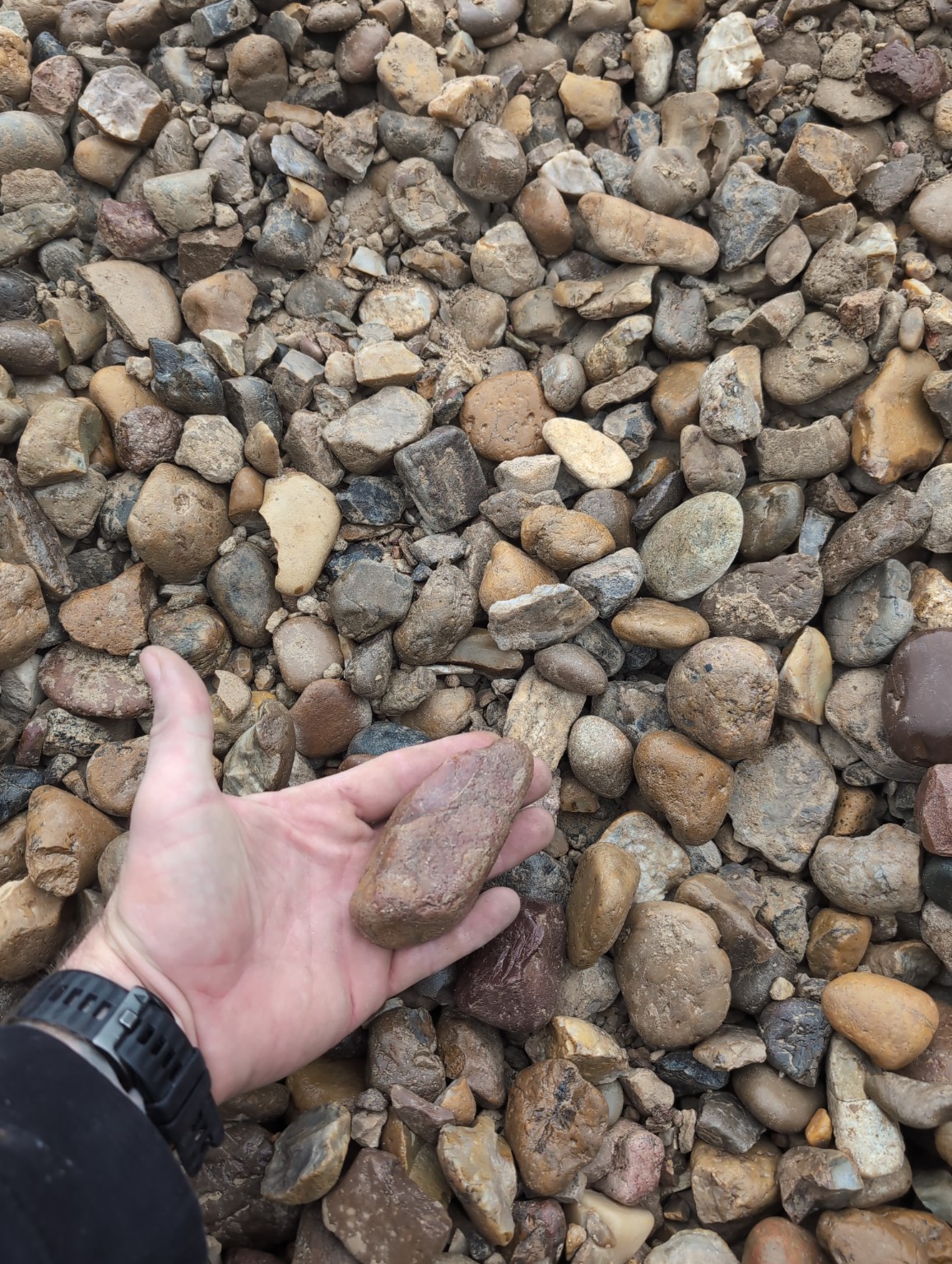 1–3 inch river rock, also called filter gravel