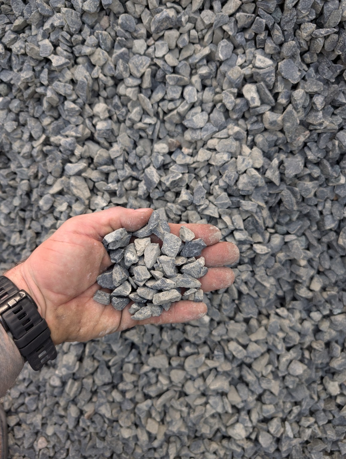 3/8 inch trap rock, ballast or Black Star