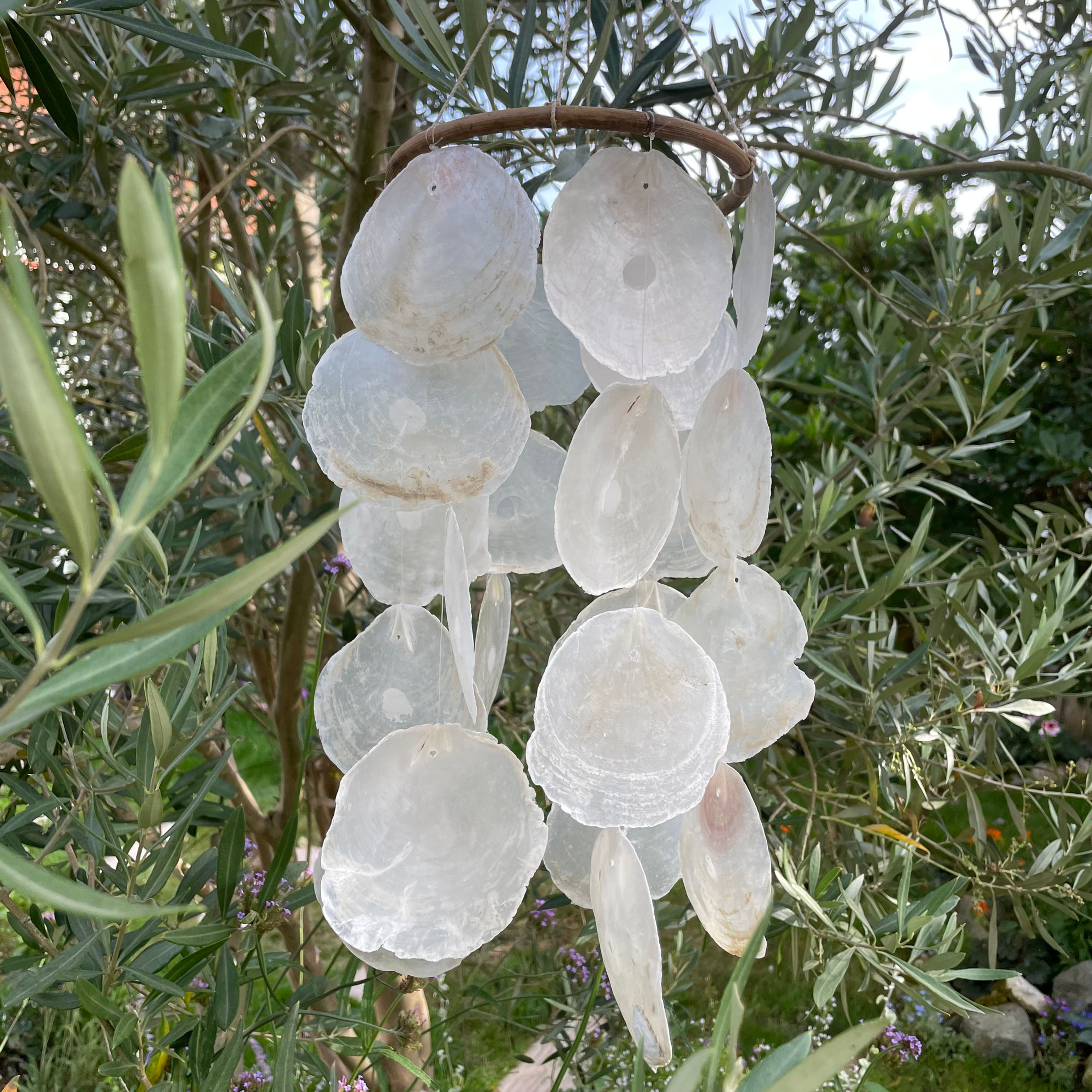 Capiz shell wind chime