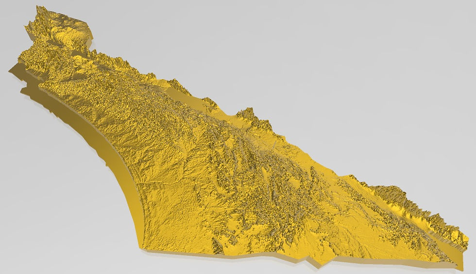 תמונה ממוזערת: מפת טופוגרפיה - ישראל