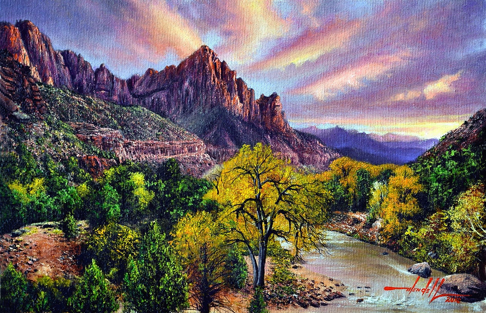 Pintura em Tela - Paisagem a Óleo