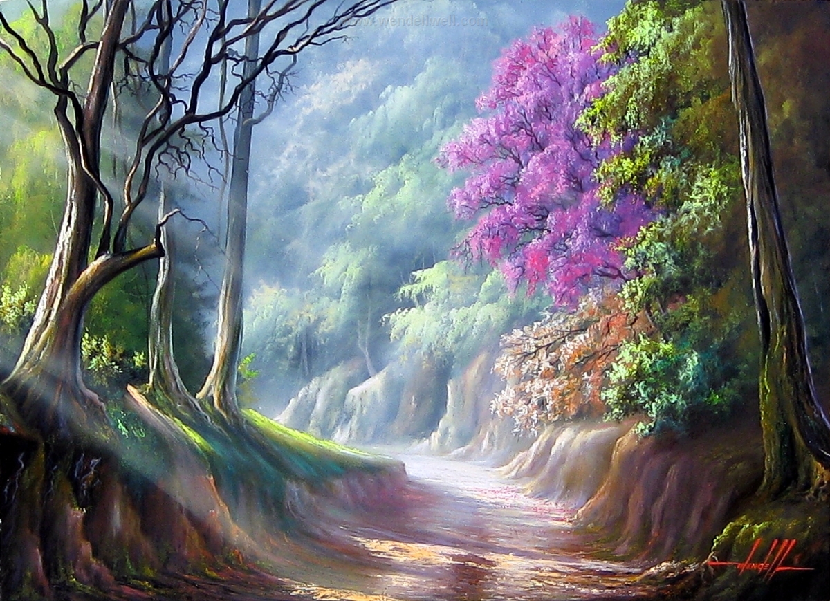 Quadro De Paisagem Pintura Em Oleo