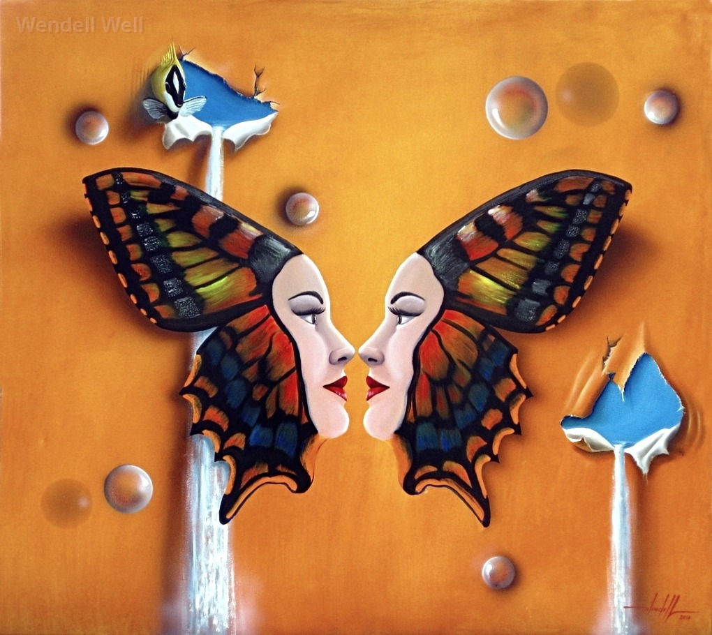 Pintura Surreal - As Gêmeas