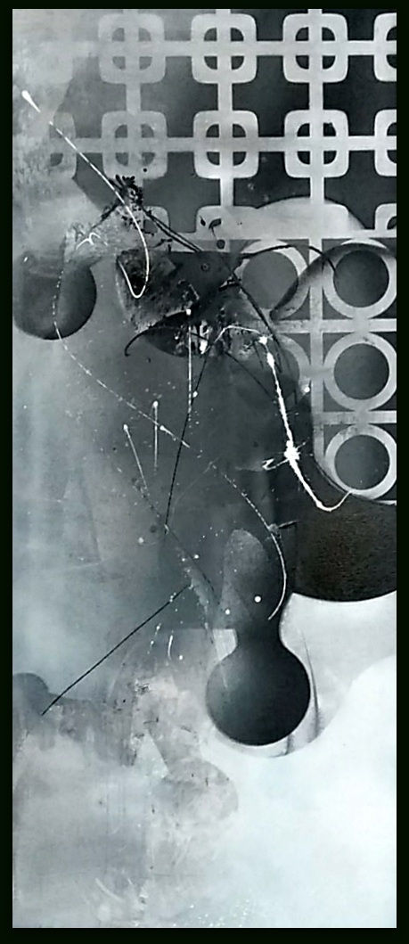 Quadro Moderno com Pintura Abstrata