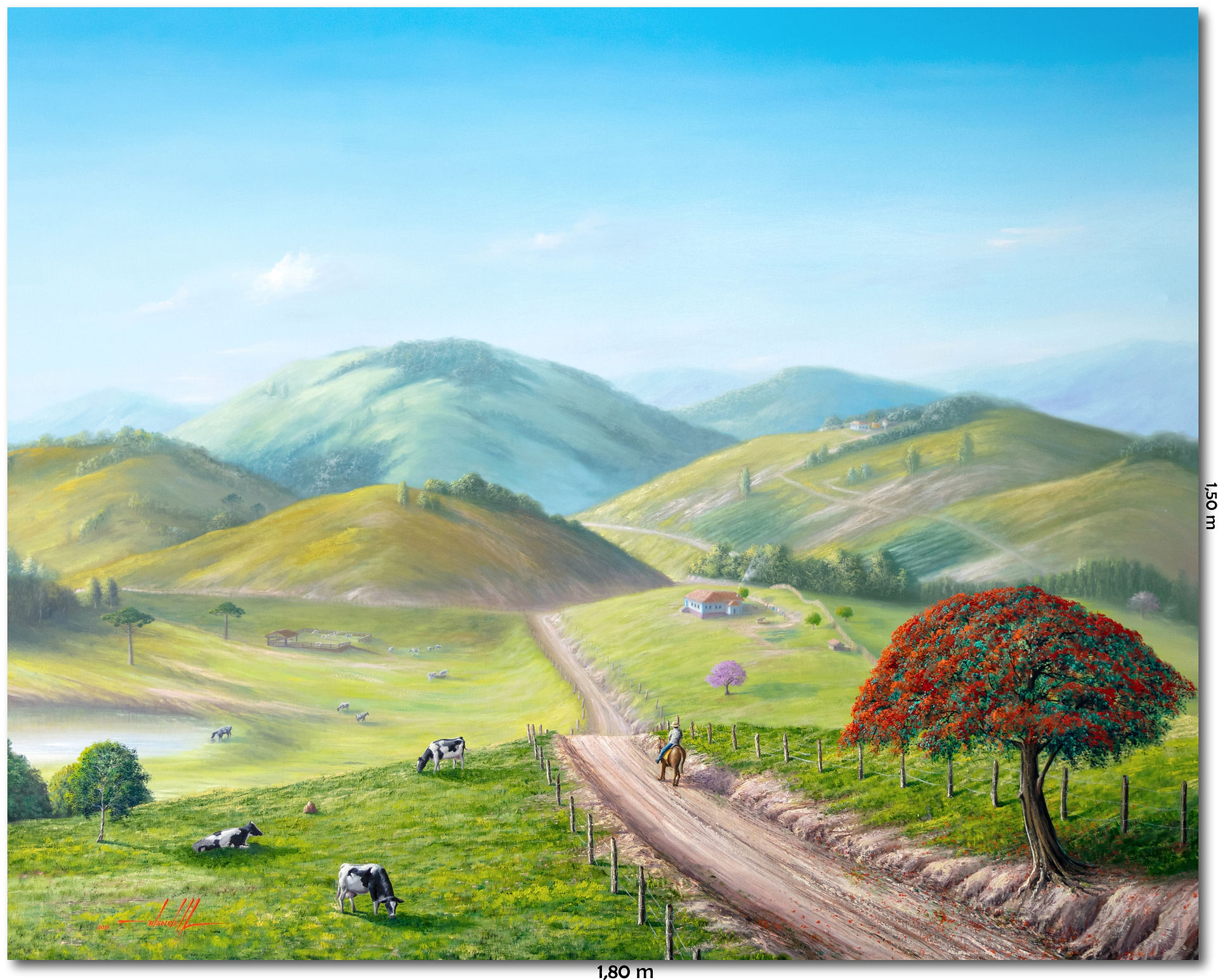 Pintura_De_Paisagem_Rural_Em_Óleo_Sobre_