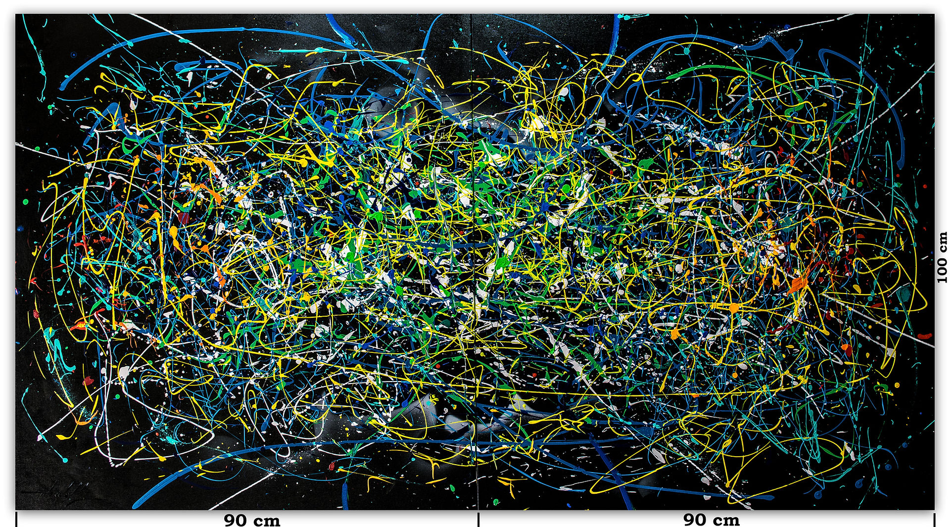 Pinturas Modernas Abstratas para Dois Quadros