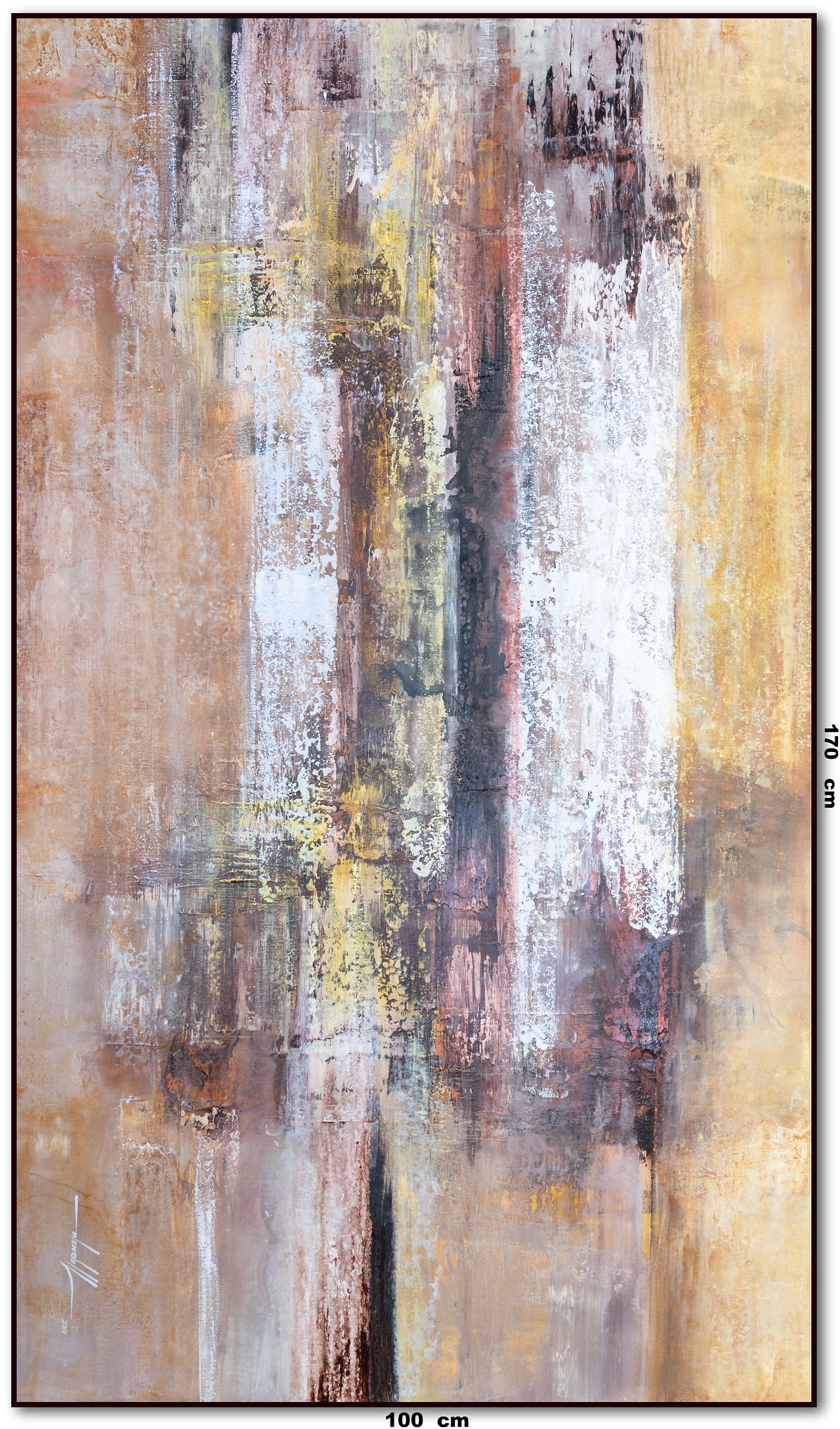 Tela Abstrata Para Quadro Grande 1,70 m 