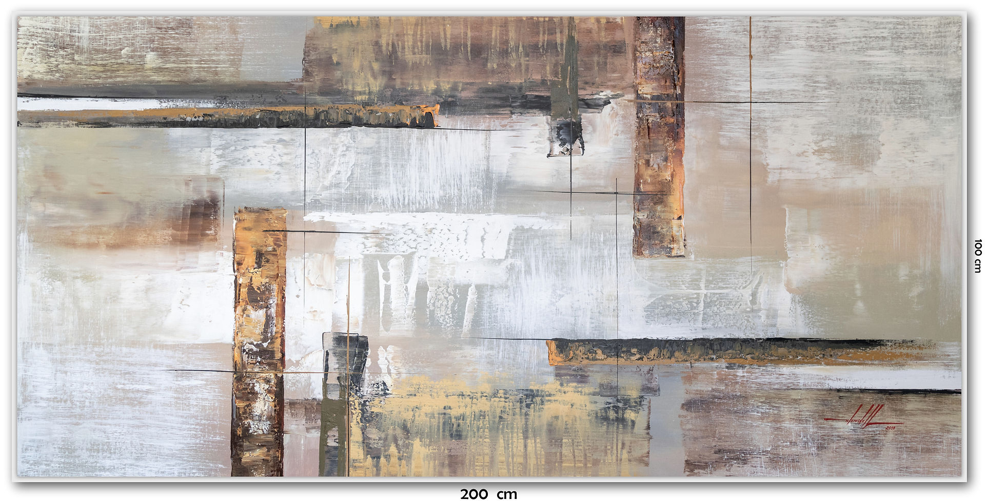 Pintura Abstrata Para Quadro Grande 200 
