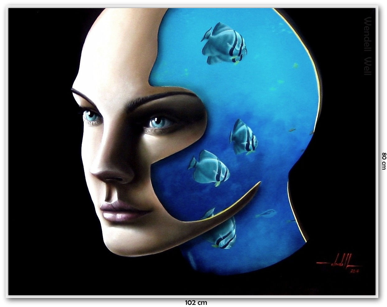 Obra Surrealista Em Óleo Sobre Tela - Evellyn