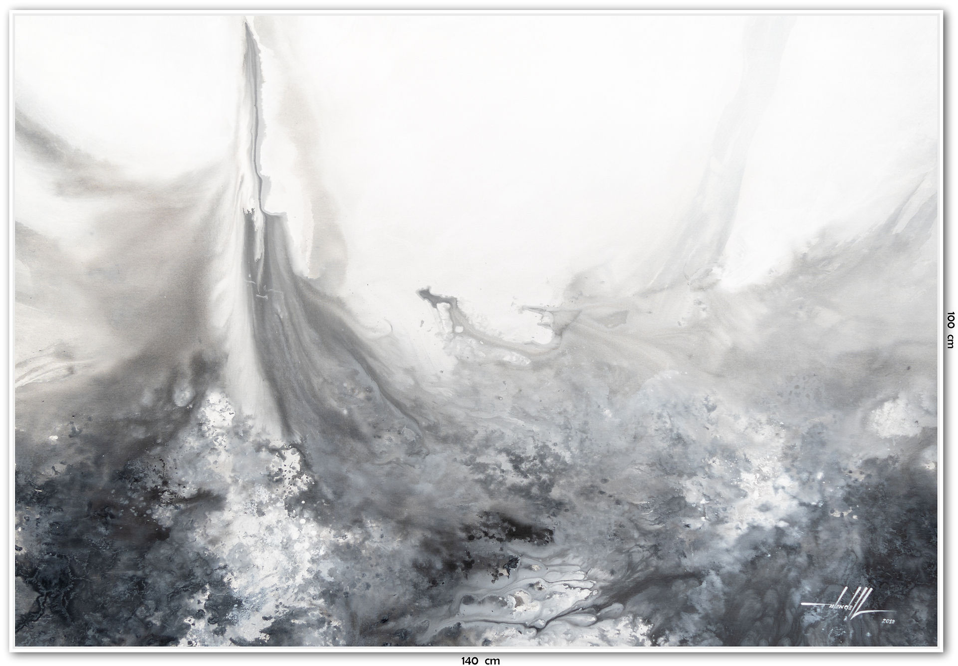 Tela Abstrata Para Quadro Grande 1,40 m 
