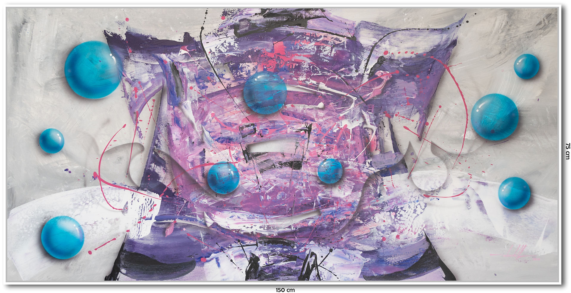 tela abstrata de 1,5 m por 0,75 m (1)