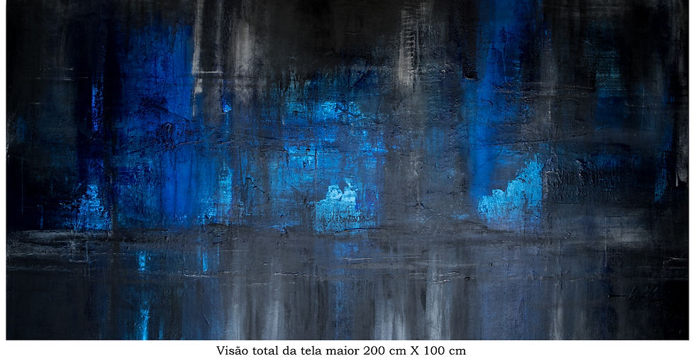 Quadros com Pintura Abstrata - Sonho Azul