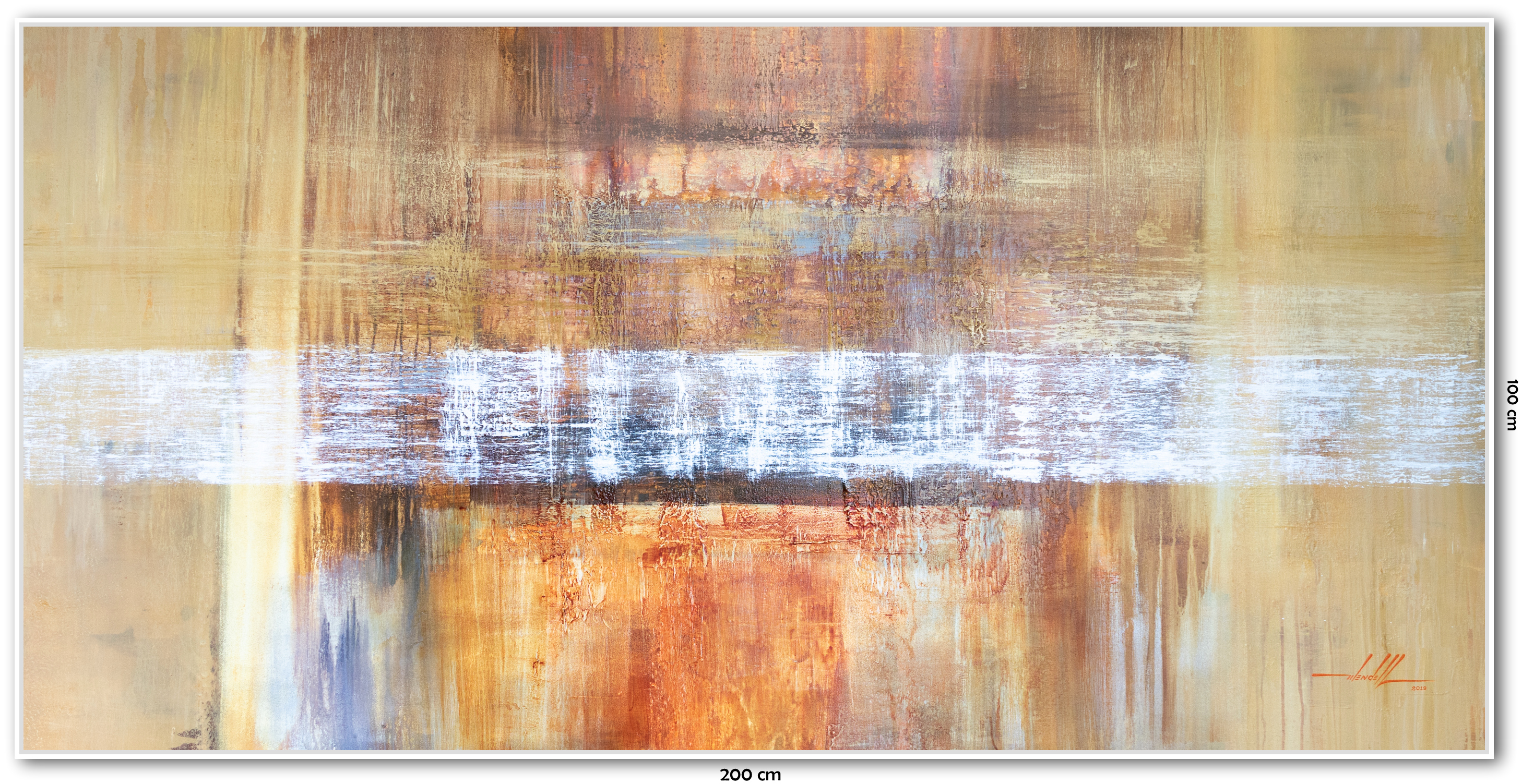Tela Abstrata Para Quadro Grande 2 m X 1