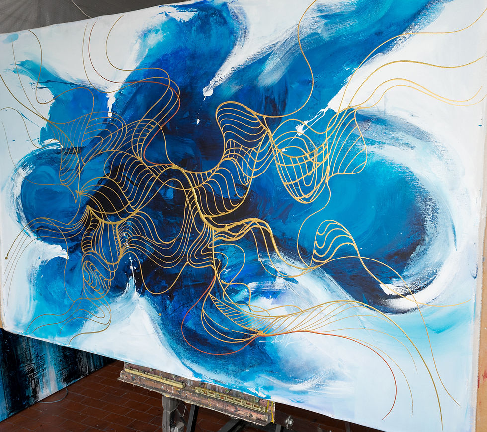 Pintura Abstrata Em Tela 150 cm X 100 cm