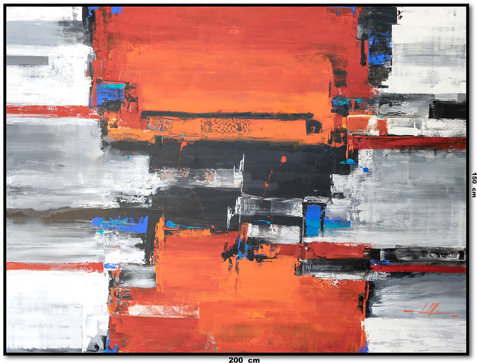 Quadro Abstrato 2 Metros Por 1,50 Metro